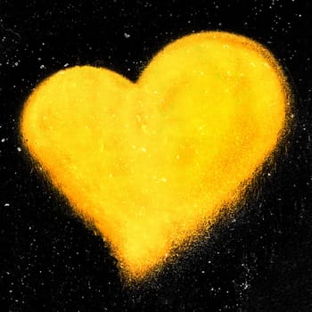 Dark texture with orange heart symbol. It can be used as a Valentine's theme, poster, wallpaper, design t-shirts and more.