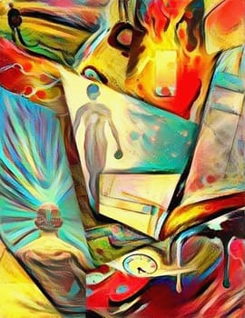 Metaphysical Colorful Abstract Painting