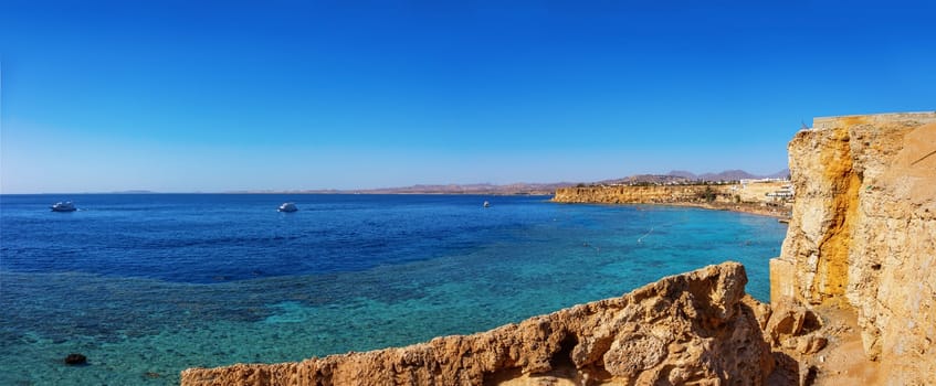 A view of the coastline in Sharm El Sheikh