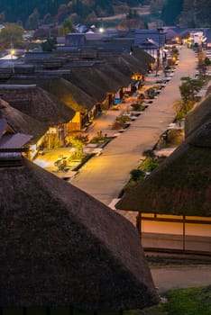 Sunset  at Ouchujuku Village Fukushima Japan