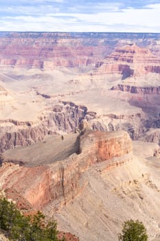 South rim of Grand Canyon in Arizona USA