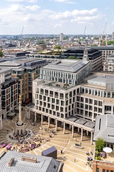 London stock exchange building at Paternoster Square next to St Paul's Cathedral in the City of London, England