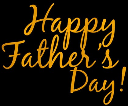 happpy fathers day goden text metallic illustration