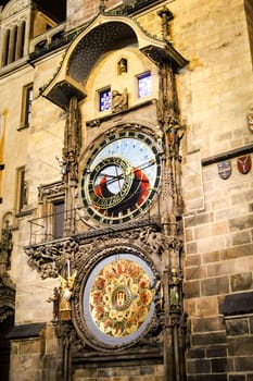 Tower clock in Prague