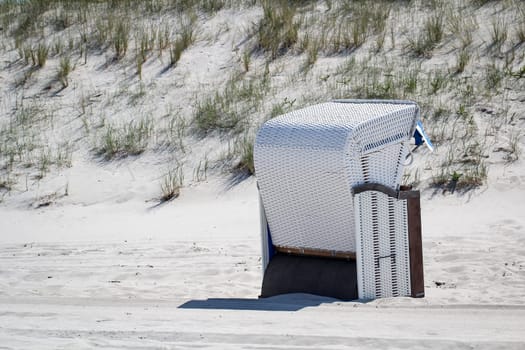 beach chair on the beach of the baltic sea