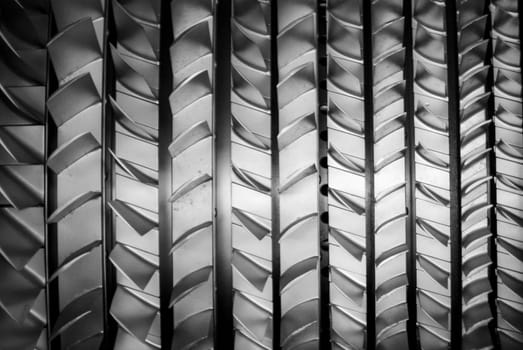 Detail of a plane turbine
