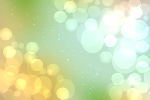 Abstract gradient green light and yellow colorful spring or summer bokeh background. Beautiful texture.