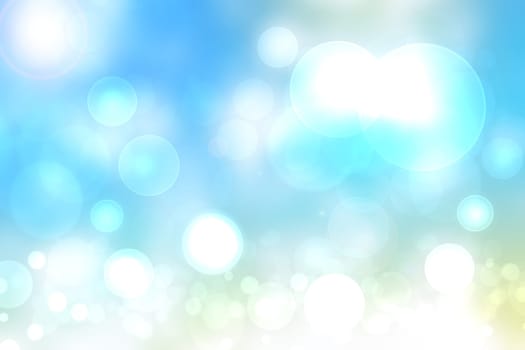Abstract light blue texture and white bokeh lightening background. Beautiful backdrop.