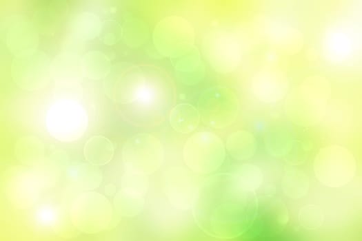 Abstract gradient green light and yellow colorful spring or summer bokeh background. Beautiful texture.