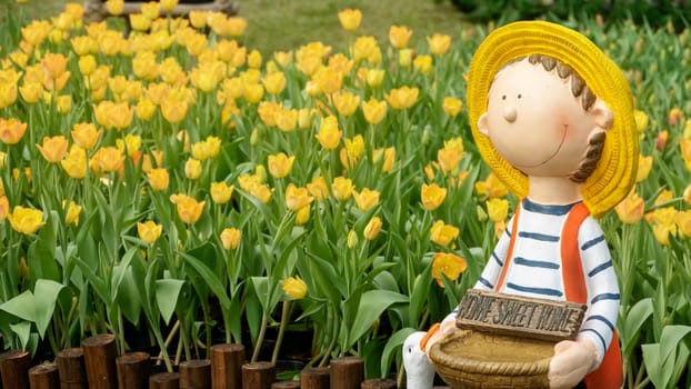 Taipei Shilin official residence, Taiwan - 21 Feb, 2019: 2019 Shilin official residence tulip exhibition, Taipei, Taiwan
