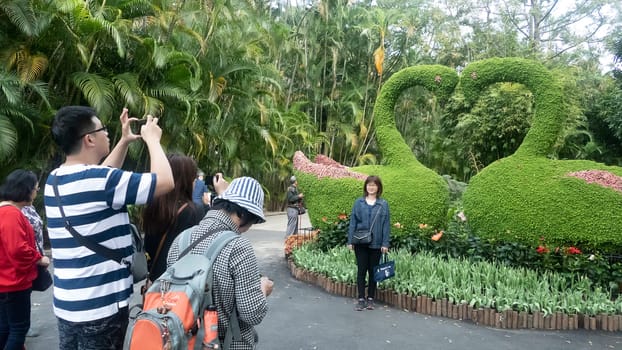 Taipei Shilin official residence, Taiwan - 21 Feb, 2019: 2019 Shilin official residence tulip exhibition, Taipei, Taiwan