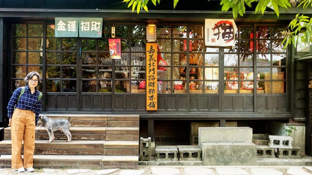 Hinoki Village, Chiayi - 23 Feb, 2019: The Alishan Railway has drawn a period of ups and downs of forestry stories. After the bustling, what happened is the memories of the scene.