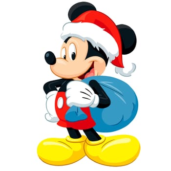 mickey christmas presents character illustration