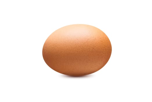 Hand holding an egg isolated on white background. With clipping path.