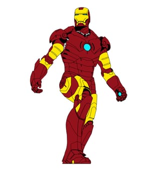 ironman military warrior heroes illustration light energy