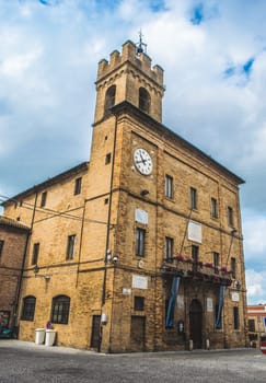 the comune building of International Accordion Museum in Castelfidardo, Ancona , Italy