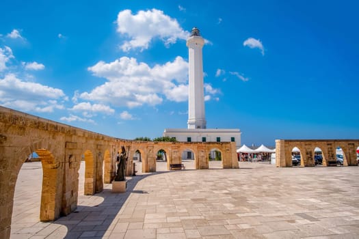 Santa Maria di Leuca white lighthouse - Lecce province in Salento - Apulia region - Italy