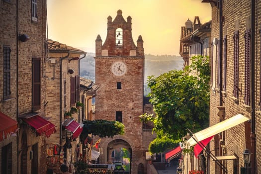 little village scene in Italy - Gradara - Pesaro province - Marche region