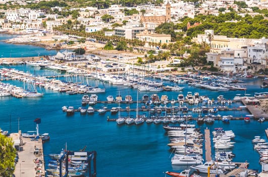 marina docked boats in Santa Maria di Leuca Apulia Salento region - Lecce province - italy