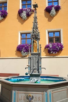 Marienbrunnen in Donauwörth is a city in Bavaria, Germany, with many historical attractions