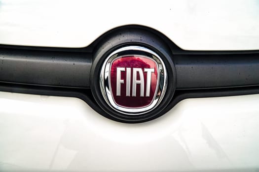 GIESSEN, Germany - JULY 19, 2018: FIAT logo. BMW is a German automobile manufacturer, producing luxury cars and motorcycles