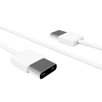 The 3d rendering of USB4 cable isolated on white background