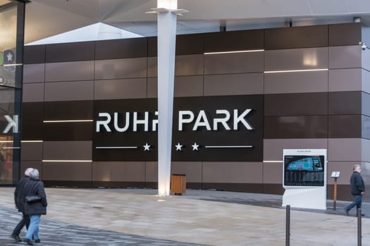 BOCHUM, NRW, GERMANY - JANUARY 11, 2016:.Exterior entrance to the shopping center Ruhr Park in Bochum. The shopping center Ruhr Park in Bochum is one of the largest in Germany..