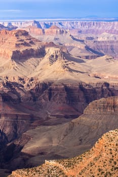 South rim of Grand Canyon in Arizona USA