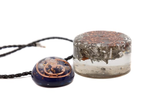 Handmade orgonite pendant. Esoteric item. Some people believe that orgonite can transfer negative life energy to positive.
