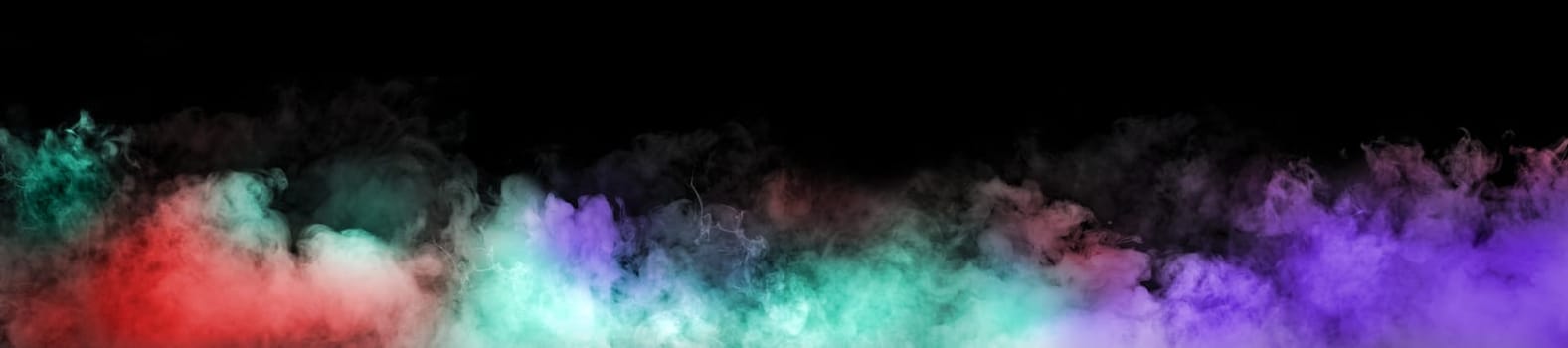 Colorful smoke on black background