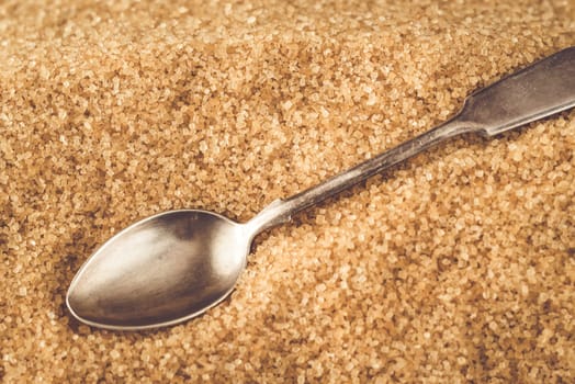 Spoon in brown sugar