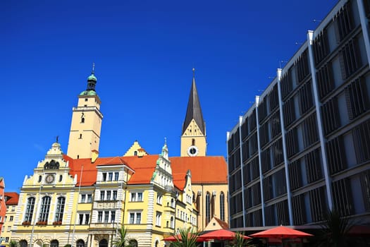 Ingolstadt  Bavaria / Germany - 08 17 2018: Ingolstadt is a city Germany, with many historical attractions
