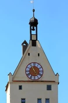 Ulmer Tor Uhr Memmingen is a city in Bayern/Germany with many historical attractions