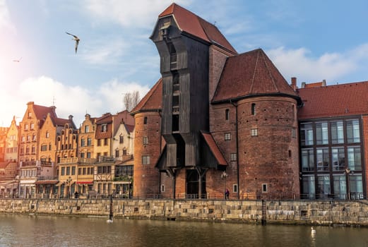 Zuraw, a famous Gdansk port crane by the Motlawa.