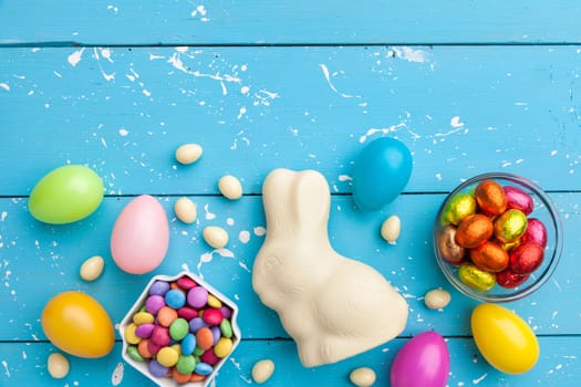 Delicious and traditional white chocolate Easter holiday bunny
