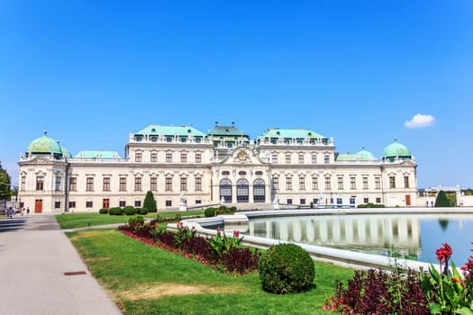 Belvedere palace, Vienna Austria summer view