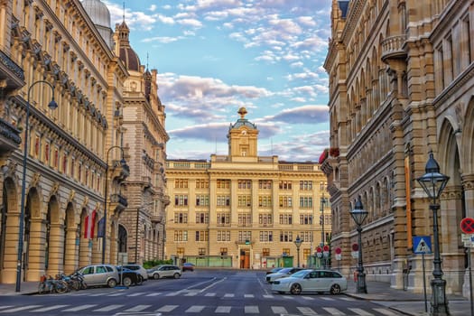 Government building of Vienna in Lichtenfelsgasse, Austria.