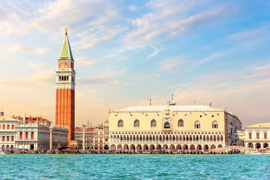 The Doge's Palace and the Straw Bridge Venice, Italy.