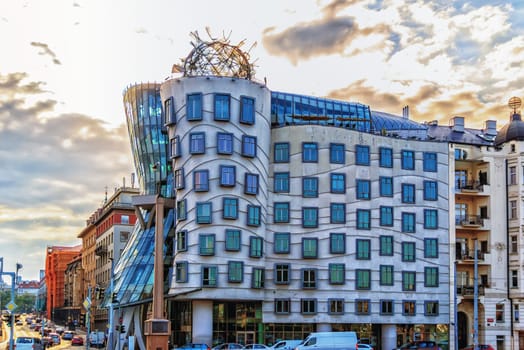 Dancing House or Fred and Ginger building in Prague.