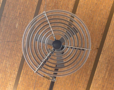 Very old ceiling air heater or cooler, airconditioning in an old jail