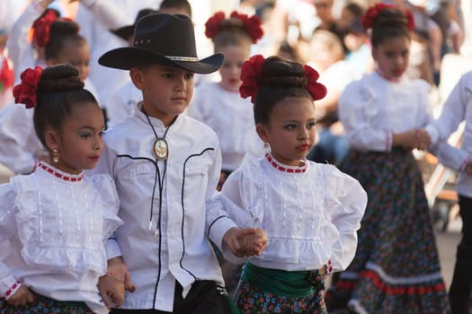 Brownsville, Texas, USA - February 23, 2017, BISD Children's Charro Days Parade is part of the Charro Days Fiesta - Fiestas Mexicanas, A bi-national festival between USA and Mexico.