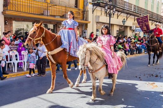 Matamoros, Tamaulipas, Mexico - March 02, 2013, Desfile Fiestas Mexicanas is part of the Charro Days Fiesta - Fiestas Mexicanas, A bi-national festival between USA and Mexico.