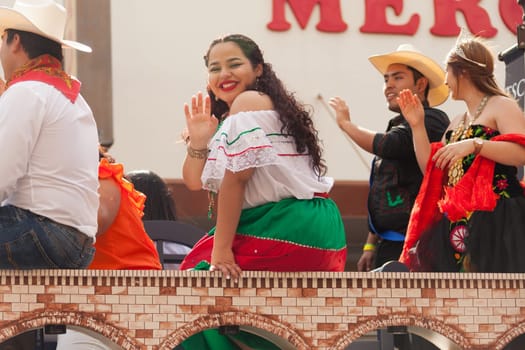 Brownsville, Texas, USA - February 25, 2017, Grand International Parade is part of the Charro Days Fiesta - Fiestas Mexicanas, A bi-national festival between USA and Mexico.