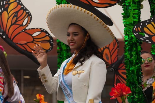 Brownsville, Texas, USA - February 25, 2017, Grand International Parade is part of the Charro Days Fiesta - Fiestas Mexicanas, A bi-national festival between USA and Mexico.