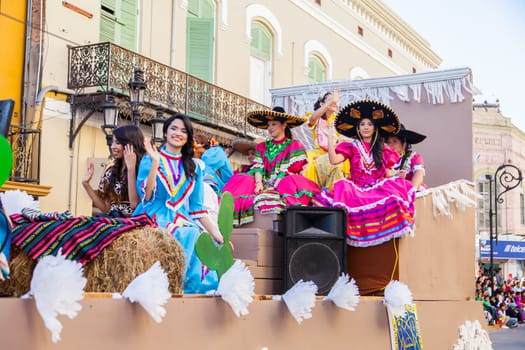 Matamoros, Tamaulipas, Mexico - March 02, 2013, Desfile Fiestas Mexicanas is part of the Charro Days Fiesta - Fiestas Mexicanas, A bi-national festival between USA and Mexico.