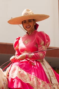 Brownsville, Texas, USA - February 25, 2017, Grand International Parade is part of the Charro Days Fiesta - Fiestas Mexicanas, A bi-national festival between USA and Mexico.