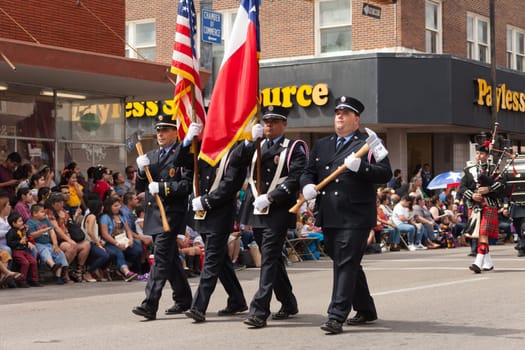 Brownsville, Texas, USA - February 25, 2017, Grand International Parade is part of the Charro Days Fiesta - Fiestas Mexicanas, A bi-national festival between USA and Mexico.