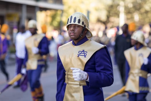 New Orleans, Louisiana, USA - November 25, 2017, The Bayou Classic Parade is a Thanksgiving Day themed parade prior to the annual college football game between the Grambling State University Tigers and the Southern University Jaguars since November 11 1932.
