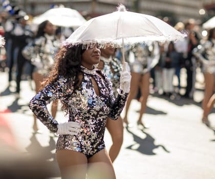 New Orleans, Louisiana, USA - November 25, 2017, The Bayou Classic Parade is a Thanksgiving Day themed parade prior to the annual college football game between the Grambling State University Tigers and the Southern University Jaguars since November 11 1932.