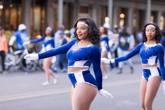New Orleans, Louisiana, USA - November 25, 2017, The Bayou Classic Parade is a Thanksgiving Day themed parade prior to the annual college football game between the Grambling State University Tigers and the Southern University Jaguars since November 11 1932.